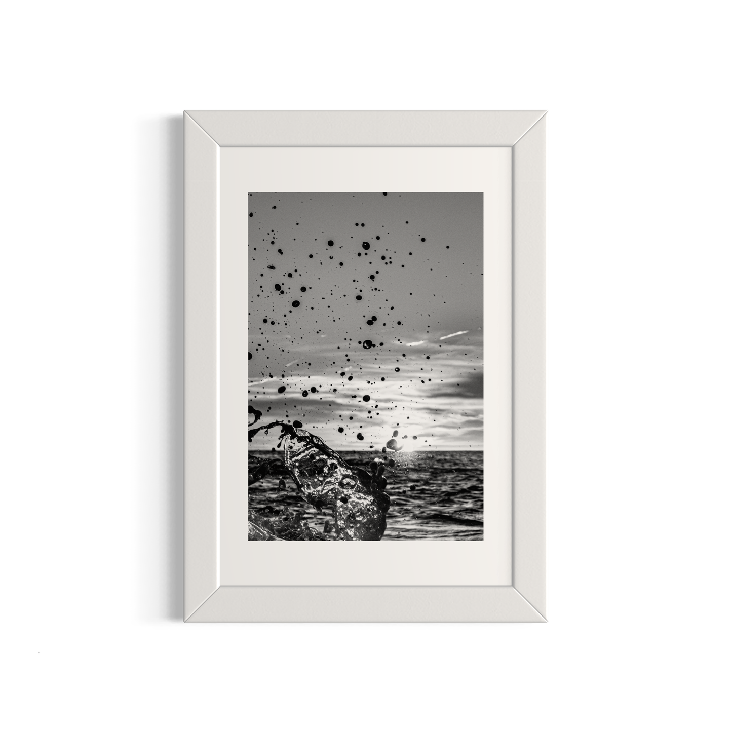 NOMO NOPRO 40 x 60 cm / Cadre Bois Blanc Tirage "SEA SIDE" Carqueiranne n°10