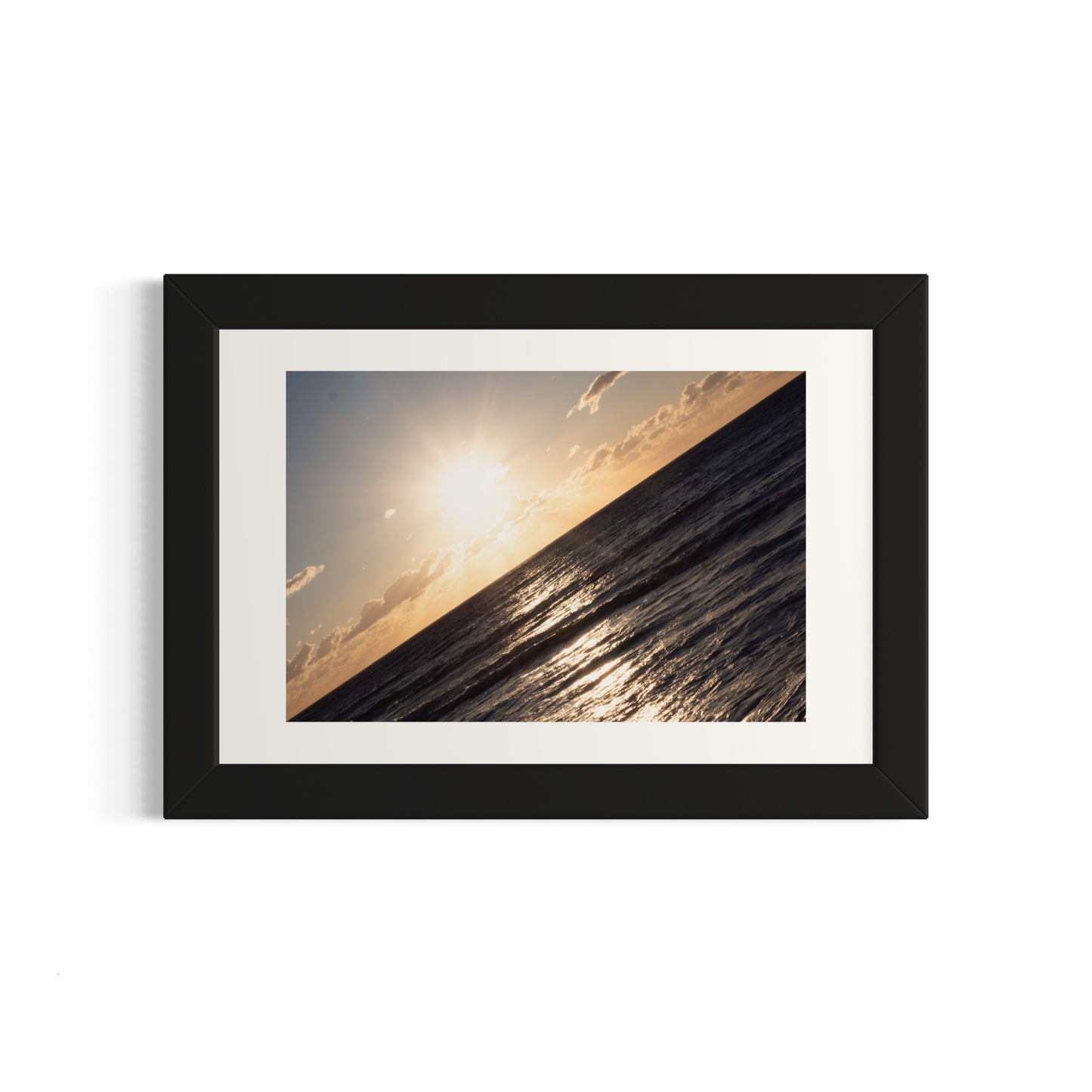 NOMO NOPRO 40 x 60 cm / Cadre Bois Noir Tirage "SEA SIDE" Carqueiranne n°1