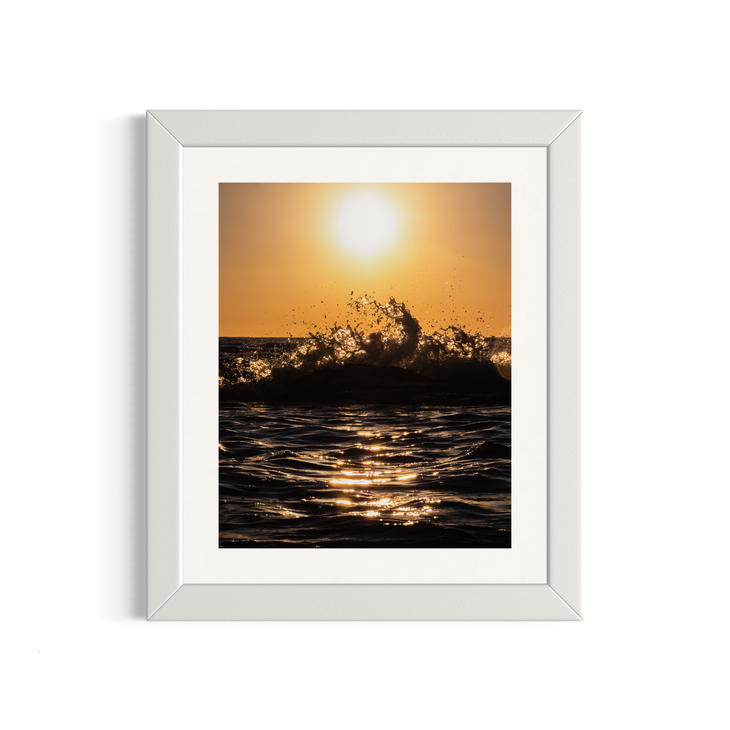 NOMO NOPRO 50 x 40 cm / Cadre Bois Blanc Tirage "SEA SIDE" Carqueiranne n°3