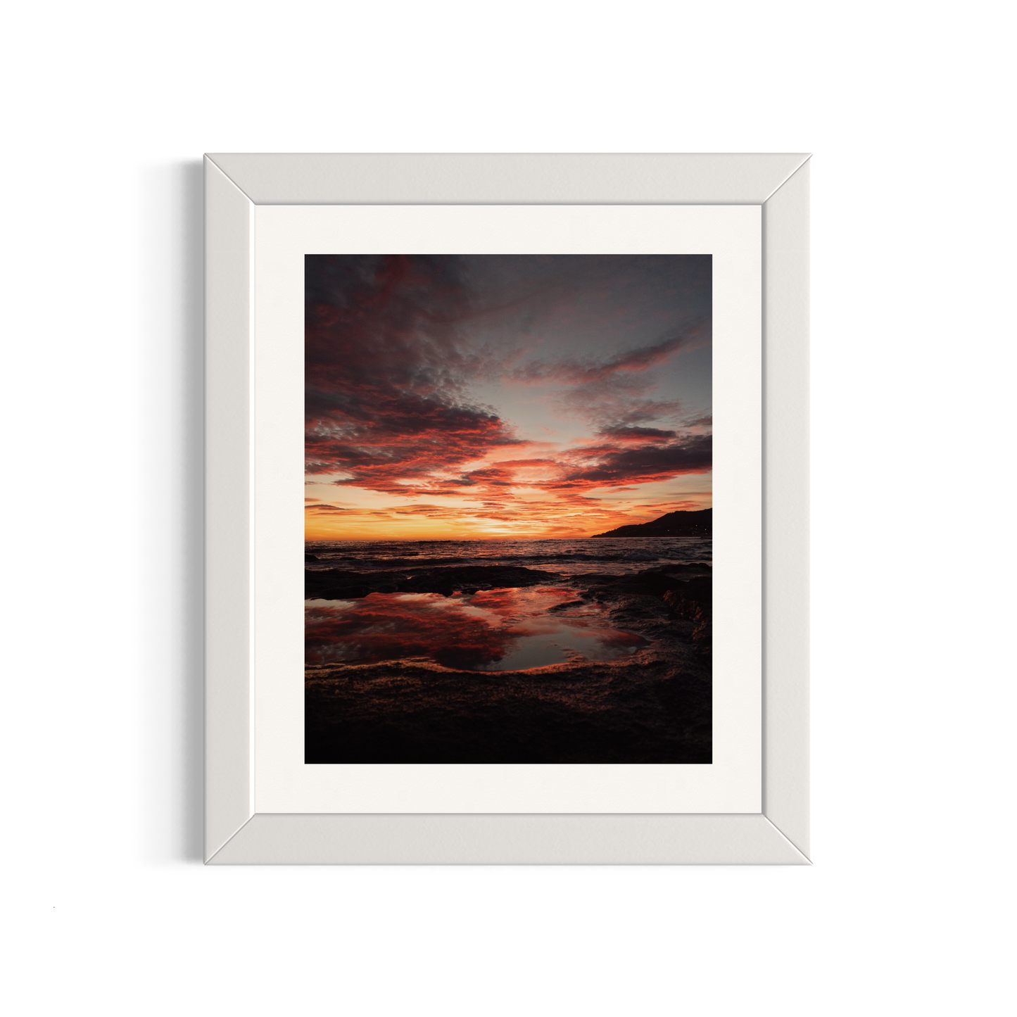 NOMO NOPRO 50 x 40 cm / Cadre Bois Blanc Tirage "SEA SIDE" Carqueiranne n°8