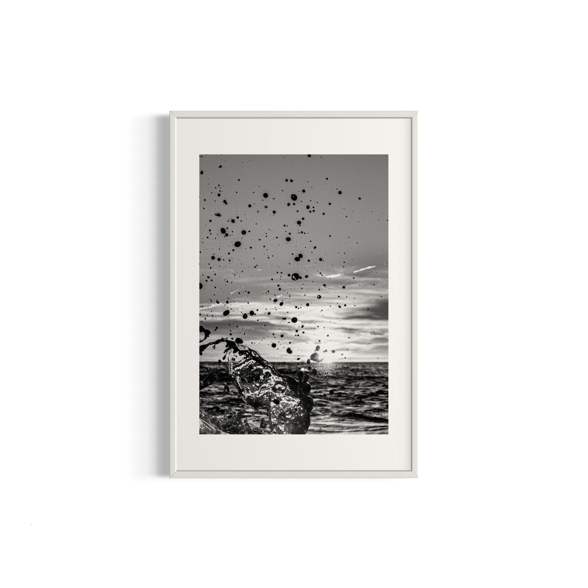 NOMO NOPRO 40 x 60 cm / Cadre Aluminium Blanc Tirage "SEA SIDE" Carqueiranne n°10