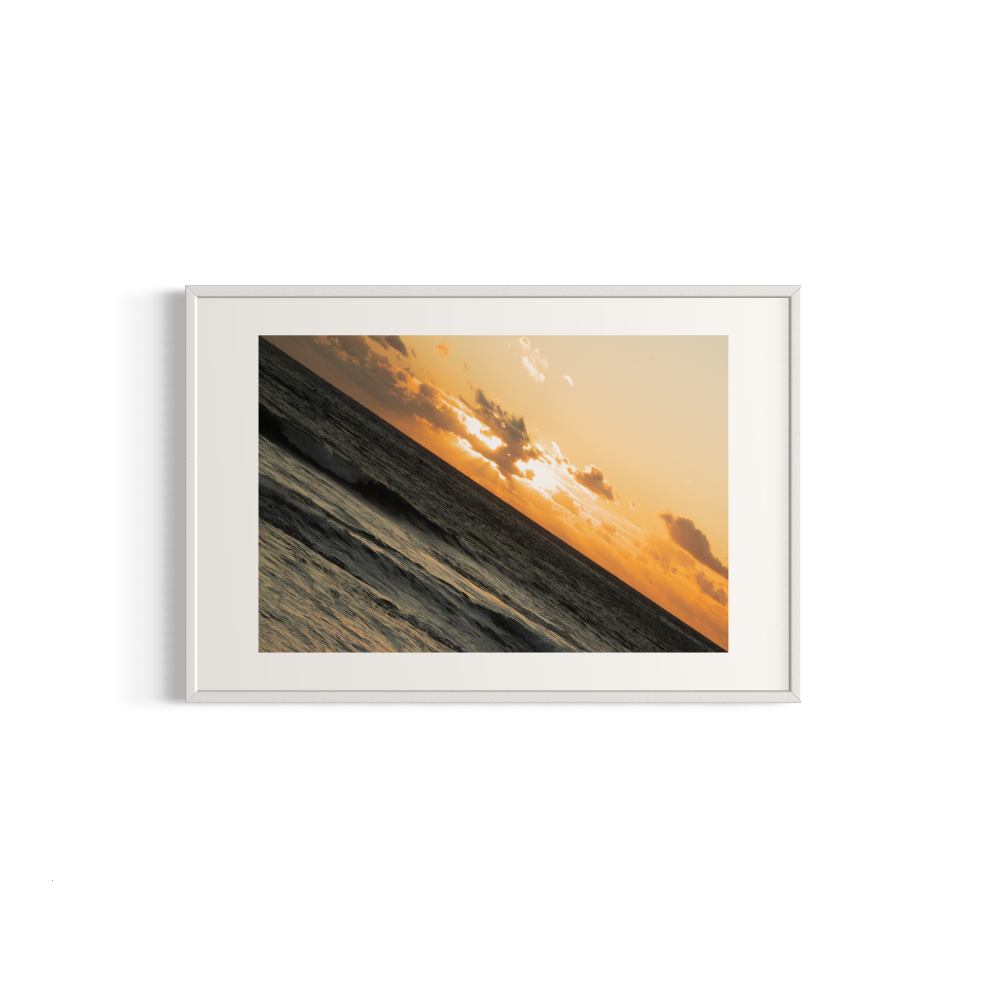 NOMO NOPRO 40 x 60 cm / Cadre Aluminium Blanc Tirage "SEA SIDE" Carqueiranne n°2