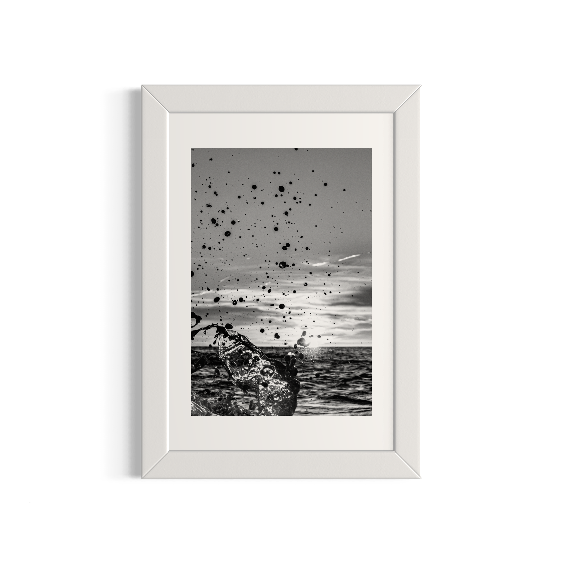 NOMO NOPRO 40 x 60 cm / Cadre Bois Blanc Tirage "SEA SIDE" Carqueiranne n°10