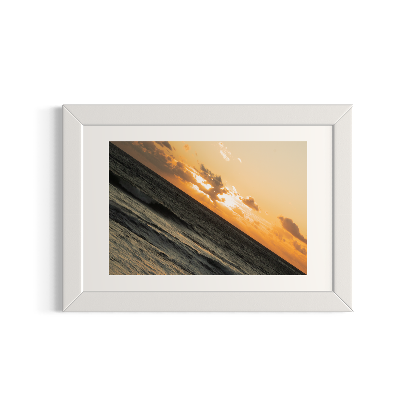 NOMO NOPRO 40 x 60 cm / Cadre Bois Blanc Tirage "SEA SIDE" Carqueiranne n°2