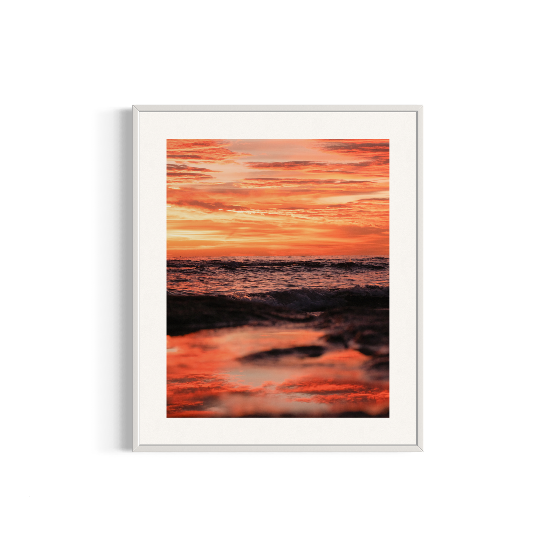 NOMO NOPRO 50 x 60 cm / Cadre Aluminium Blanc Tirage "SEA SIDE" Carqueiranne n°7