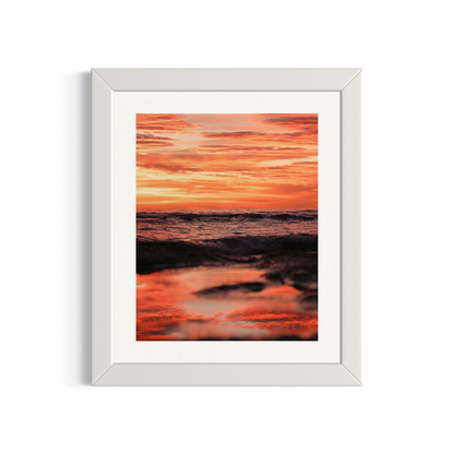NOMO NOPRO 50 x 60 cm / Cadre Bois Blanc Tirage "SEA SIDE" Carqueiranne n°7